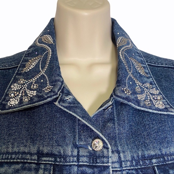 Christine Alexander Embellished Denim Jacket - Picture 3 of 13